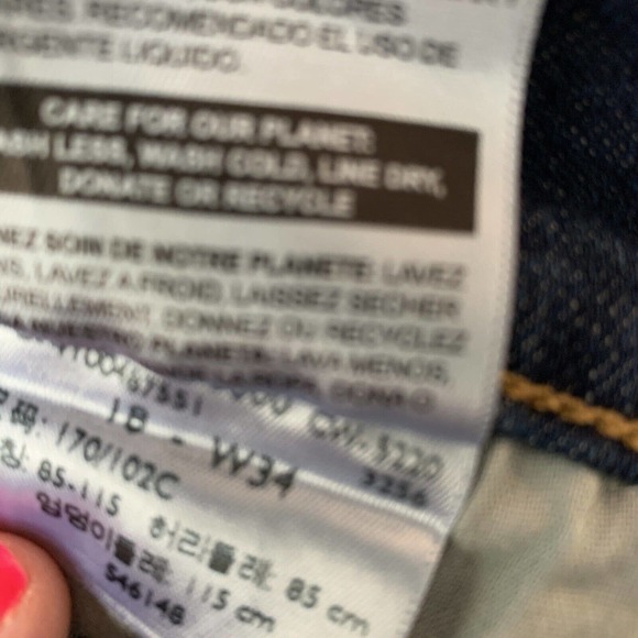 Levis Jeans Sz 18 36x27 Skinny‎ Stretch Dark Wash High Rise Signature Distressed - Picture 7 of 10